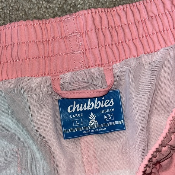 Chubbies Pink Blue Stretch Swim Shorts Size Large NWOT - Picture 7 of 8